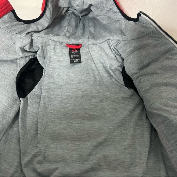Gerry Kids Size 5 Jersey Lined Bubble Jacket Red Gray Camo Zipper Lining Gray - Picture 9 of 11